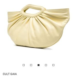 BRAND NEW Cult Gaia Jada Ruched Leather Bag (pastel yellow)